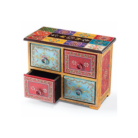 Rajasthani Ethnic Hand Painted Decorative Wooden Drawers