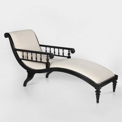 Elegant Ebony Chaise Lounge
