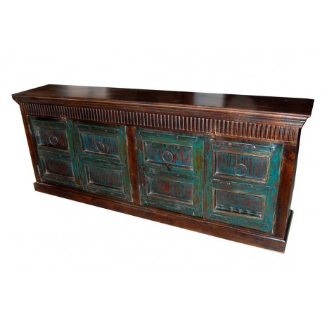 Antique Doors Vintage Sideboard Buffet Hand Carved Chest Console